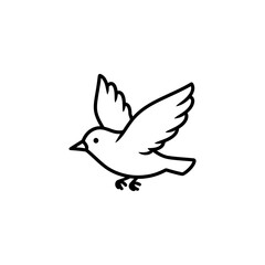Obraz premium Simple Bird Flying Line Art
