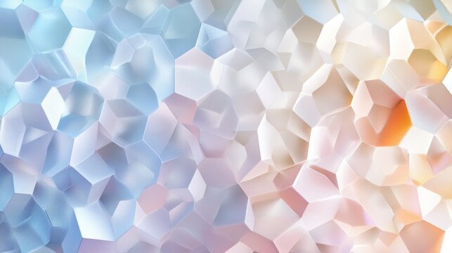 Abstract geometric pattern of interlocking shapes in pastel colors