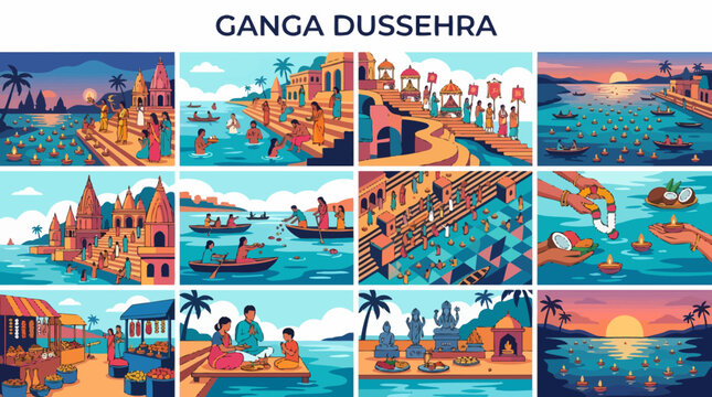 Ganga Dussehra Festival Celebration on River Ganges