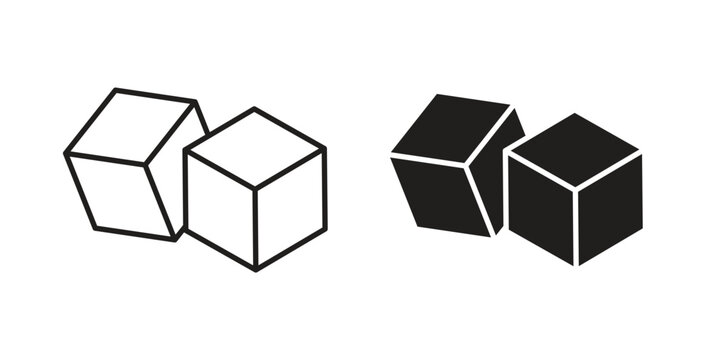 Sugar icon, Outline Symbol Illustration, Editable Stroke perfect for logos and more