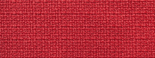 Fototapeta premium Texture bright red textile material background, macro weave pattern. Structure of vintage fabric backdrop