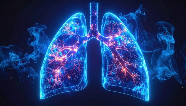 Lungs anatomy medical illustration