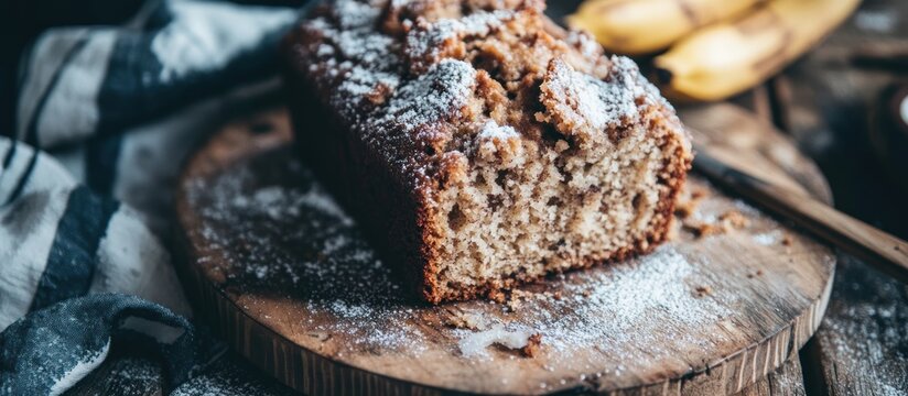Scrumptious loaf cake with powdered sugar
