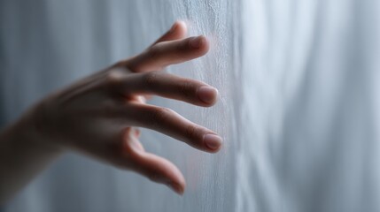 Naklejka premium Hands in soft motion creating expressive gesture composition with minimal background and modern artistic human interaction concept scene