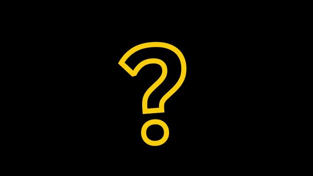 Question Mark Animation in 4K &ndash; Icon Loop for FAQ and Inquiry Concepts