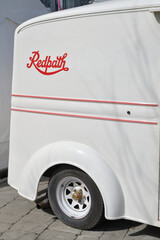 Naklejka premium vintage 1947 Divco Redpath (Sugar Refinery) delivery truck at Sugar Shack TO, Harbourfront Centre (14-15 March 2026), Toronto