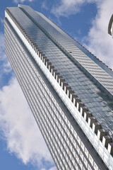 Naklejka premium oblique skyward view of 10 York St, designed by Wallman Architects, Toronto