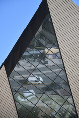 Naklejka premium detail of The Crystal at the Royal Ontario Museum (ROM), designed by Daniel Libeskind, 2007 (Michael Lee‑Chin Crystal), Toronto (reflection of Bloor St W)