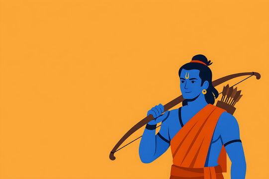 Lord Shri Ram Template for Ram Navami Ram Janmotsav Dussehra Vijayadashami Diwali Deepavali Deepotsav Ayodhya Ramlila Festival Design