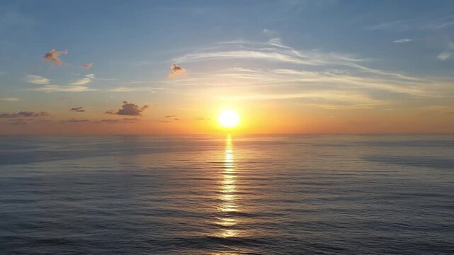 Timelapse nature view of beautiful sunsrise over the sea