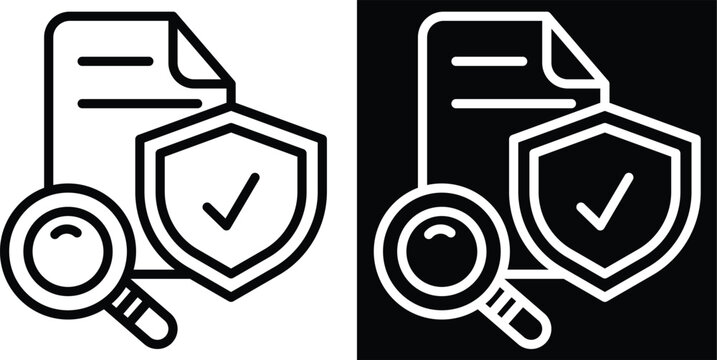 audit Two-tone version in black and white background