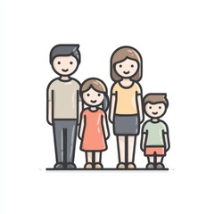 Fototapeta premium vector style with soft colors. family icon creative elements background concept