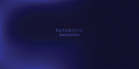 Fototapeta premium Blue glowing pixel dot pattern. Navy color mosaic pattern backdrop. Abstract neon technology grid wallpaper. Vector modern business, science, healthcare, medicine, presentation design background