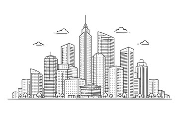Fototapeta premium city skyline vector