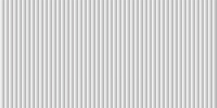 Transparent corrugated plastic ribbed glass background with abstract line patterns. 3D gradient light effects for retail windows or architectural panels. Vintage chrome reflections or polycarbonate.