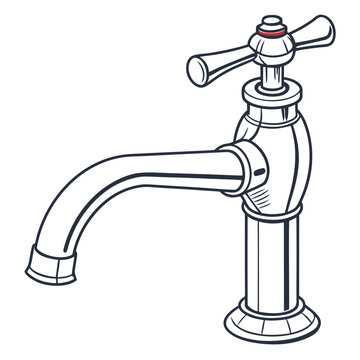 Vintage faucet with cross handle
