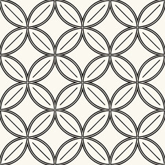 Fototapeta premium Classic geometric pattern with continuous interlocking circles and symmetrical