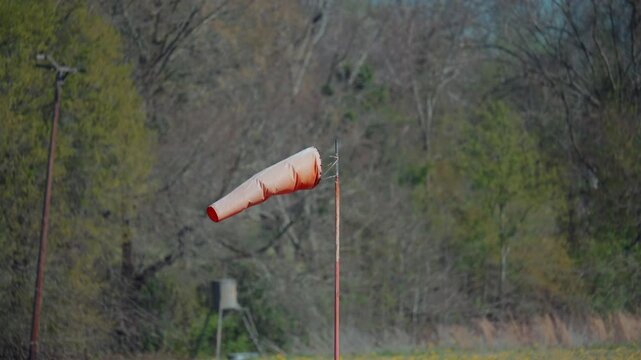 Windsock Waving in the Wind in Texas