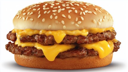 cheeseburger clipart isolated on white high contrast food illustration