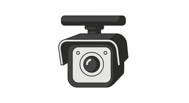 CCTV security camera icon isolated on white background
