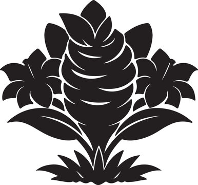 Costus  Flower Icon &ndash; Vector Illustration
