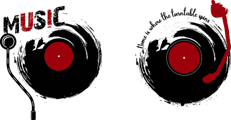 Music Vinyl Record Abstract Design © mdabid