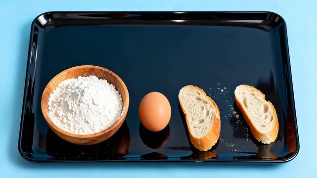Ingredients for baking on tray