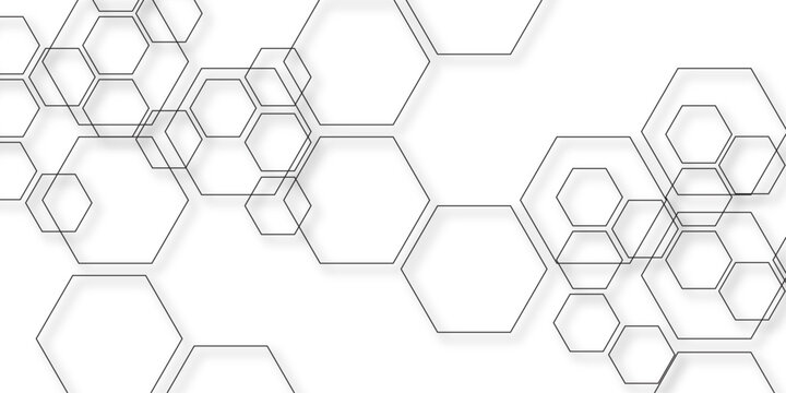 Vector Honeycomb pattern abstract design with hexagon cells showcase the network structure and geometrical harmony as tech background and seamless background