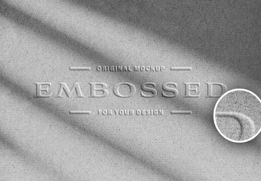 Pressed Embossed Paper Mockup