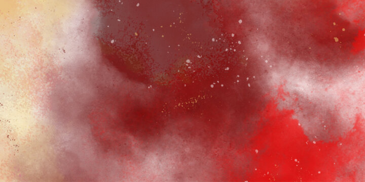 Red White background. Pink watercolor stain isolated on white background. Artistic paint texture. Cloudy snoke color explosion dust grain texture abstract sky watercolor vintage background.