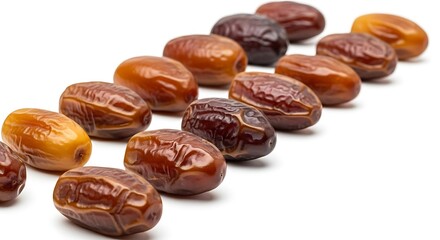 Naklejka premium A collection of dates on a white surface