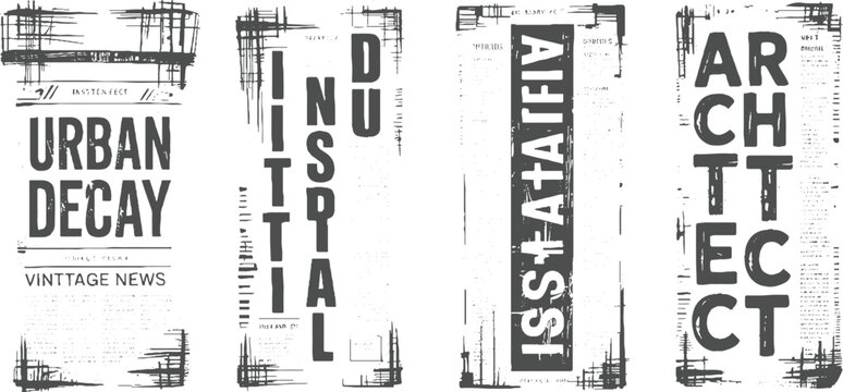 Urban decay industrial vintage news architect text