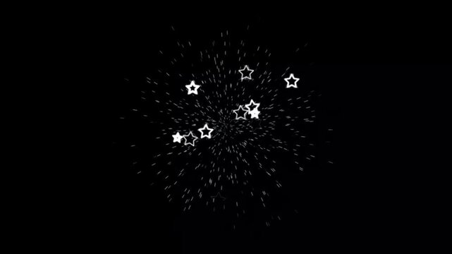 White glitter sparkles trail, glowing pixie dust burst, fairy sparkle burst, Christmas stars sparkle line, simple doodle magic path, shimmering particles twinkle effect on transparent 4k black Screen