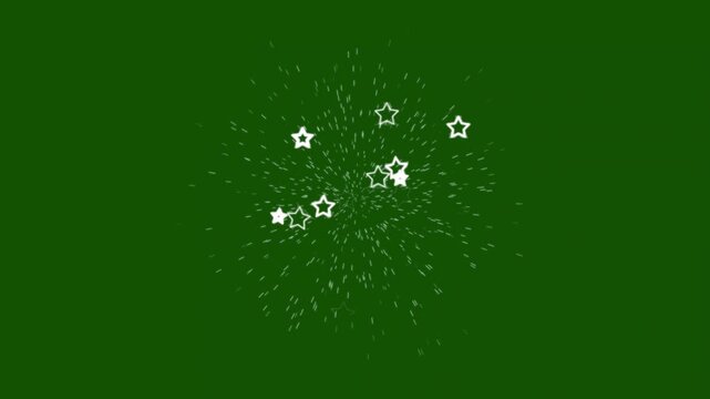 White glitter sparkles trail, glowing pixie dust burst, fairy sparkle burst, Christmas stars sparkle line, simple doodle magic path, shimmering particles twinkle effect on transparent 4k Green Screen