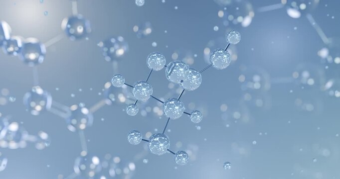 L-Serine rotating 3D model of neurotransmitter, seamless looped video

