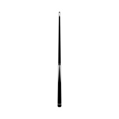 Obraz premium Black Silhouette of a Wooden Pool Cue Stick for Pub Billiards and Competitive Table Games