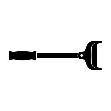 Black Silhouette of a Safety Push Stick for Hand Protection and Table Saw Feeding
