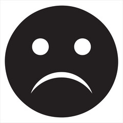 Obraz premium Sad face emoticon icon vector