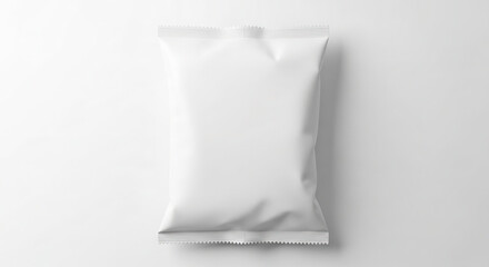 A crumpled white paper bag on a plain background