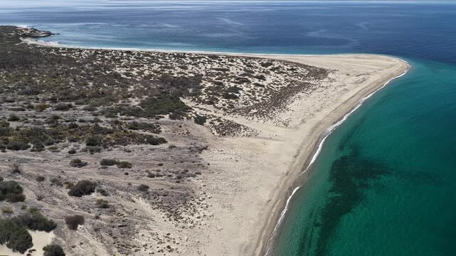 cerralvo island baja california sur mexico aerial 