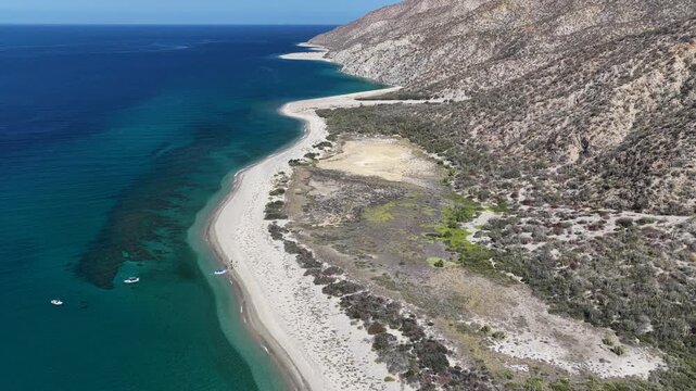 cerralvo island baja california sur mexico aerial 