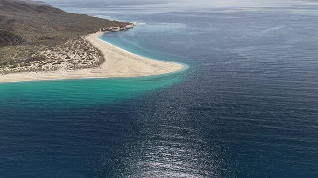cerralvo island baja california sur mexico aerial 