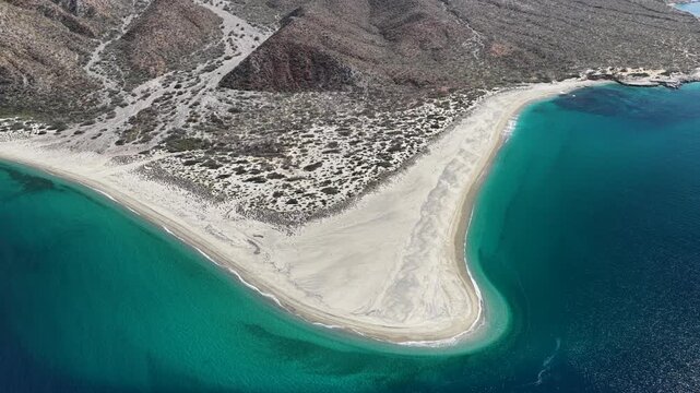 cerralvo island baja california sur mexico aerial 
