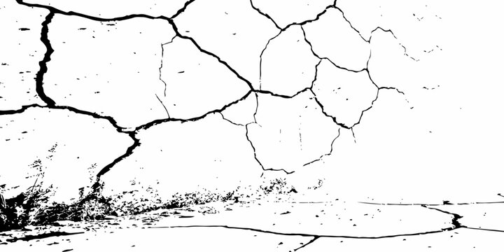 An abstract grunge background featuring a black and white paint splash texture with a cracked ink pattern and an old paper design illustrating the Japan map border