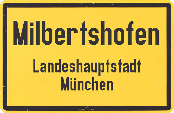 Ortsschild M&uuml;nchen-Milbertshofen