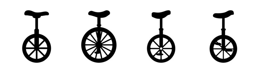 Explore unicycle designs and styles: a collection of unique unicycle silhouettes and art forms © Suriya