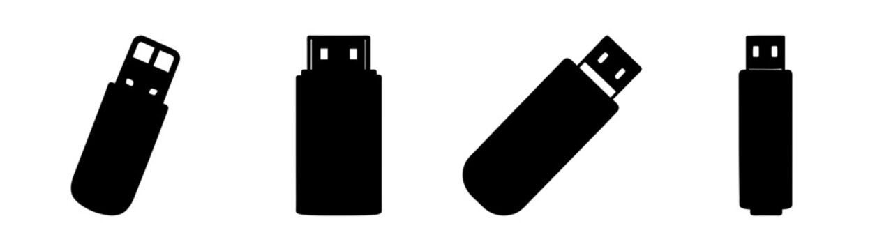 Download flash drive vector illustration for data storage and transfer technology digital memory stick design