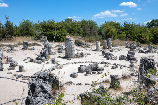 Rock formation Pobiti Kamani (Upright Stones), Bulgaria