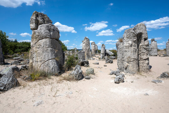 Rock formation Pobiti Kamani (Upright Stones), Bulgaria