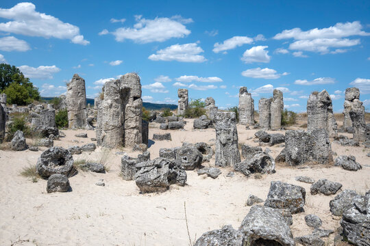Rock formation Pobiti Kamani (Upright Stones), Bulgaria